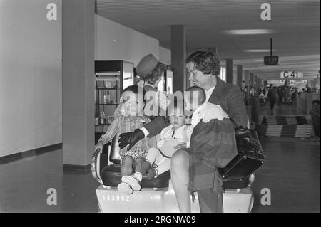 Korean orphans arrive at Schiphol  ca. 1972 Stock Photo