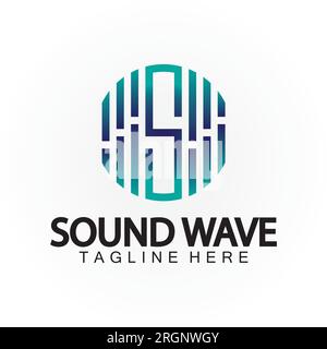 Letter S Sound Music Audio Voice Equalizer Volume Waveform Frequency Colorful Vector Logo Design Stock Vector