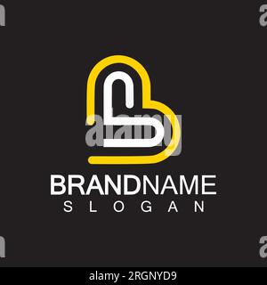 Alphabet Letters BL or LB business logo template Stock Vector