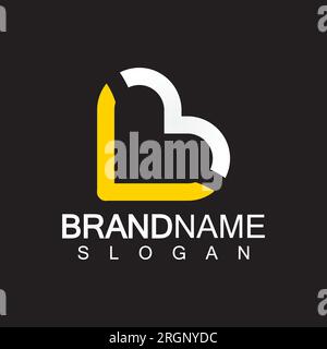 Alphabet Letters BL or LB business logo template Stock Vector