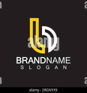 Alphabet Letters BL or LB business logo template Stock Vector