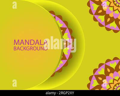 Round Ornamental Mandala Background Stock Vector