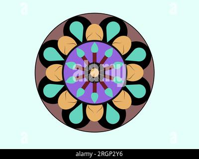 The Simple Mindful Mandala Background Stock Vector