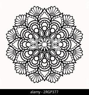 Paper Cutting Mandalas for Relaxation and Meditation Colouring Book Stock Vector