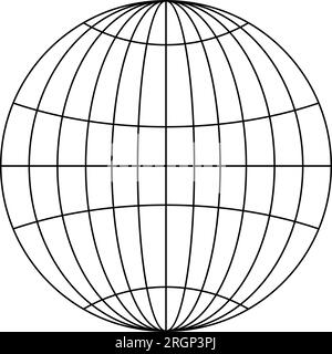 Planet earth vector Symbol. Globe Silhouette. Isolated background In example useable for Marine, nautical, Logistic, astrology or trekking projects. Stock Vector