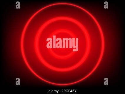 abstract background circle red color neon shiny vector illustration Stock Vector