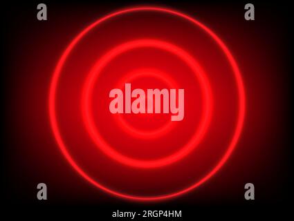 abstract background circle red color neon shiny vector illustration Stock Vector