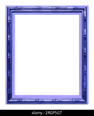 Bamboo violet frame isolated on the white background. Stock Photo