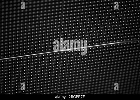 Led screen. Pixel texture. Lcd monitor with dots. Digital display. Noise tv screen pixels interfering signal Stock Photo