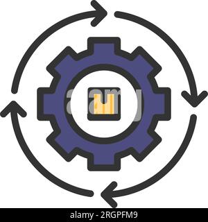 Agile Manufacturing Icon Image. Stock Vector