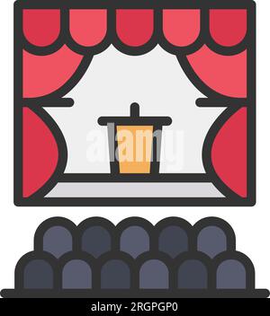Auditorium Icon image. Suitable for mobile application. Stock Vector