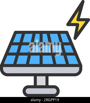 solar energy icon, clean sustainable, renewable power energy- vector ...