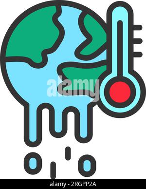 Climate Change Icon image. Suitable for mobile application. Stock Vector