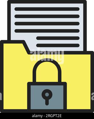 Confidential Project Icon image. Suitable for mobile application. Stock Vector