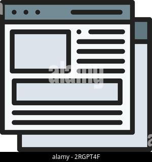 Content Icon image. Suitable for mobile application. Stock Vector