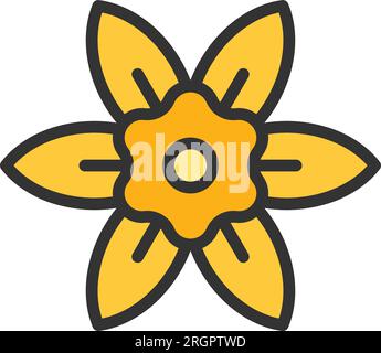 Daffodils Icon image. Suitable for mobile application. Stock Vector