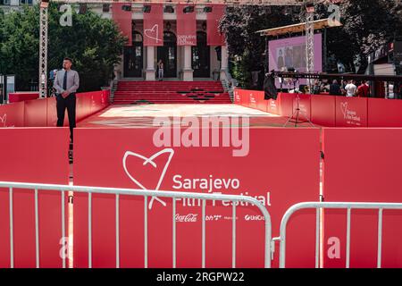 A Bosnian rug was installed for Sarajevo FIlm Festival 2023 Stock Photo