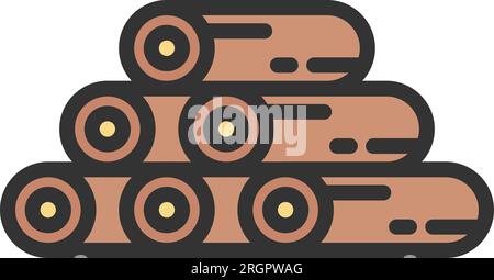 Deforestation Icon image. Suitable for mobile application. Stock Vector
