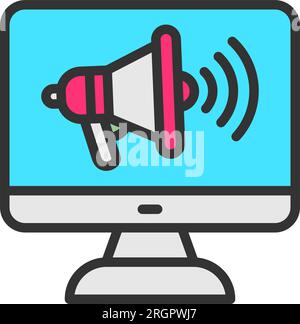 Digital Marketing Icon image. Suitable for mobile application. Stock Vector