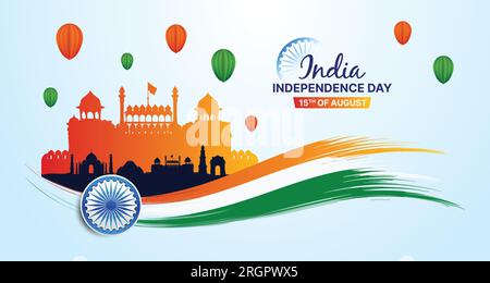 Stock Illustration of 15th August Happy Independence Day of India ...
