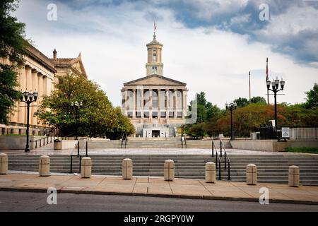 The Tennessee State Capitol building in downtown Nashville, Tennessee. Stock Photo