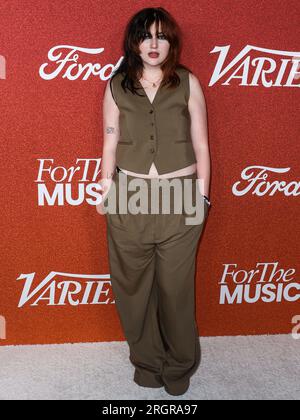 HOLLYWOOD, LOS ANGELES, CALIFORNIA, USA - AUGUST 10: GAYLE arrives at the Variety 2023 Power Of Young Hollywood Celebration held at NeueHouse Los Angeles on August 10, 2023 in Hollywood, Los Angeles, California, United States. (Photo by Xavier Collin/Image Press Agency) Stock Photo