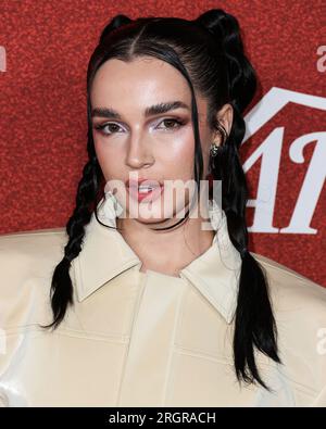 HOLLYWOOD, LOS ANGELES, CALIFORNIA, USA - AUGUST 10: Poppy arrives at the Variety 2023 Power Of Young Hollywood Celebration held at NeueHouse Los Angeles on August 10, 2023 in Hollywood, Los Angeles, California, United States. (Photo by Xavier Collin/Image Press Agency) Stock Photo