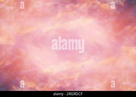 Peach, light pink with gold stripes watercolor, ink, abstract background texture. Stock Photo