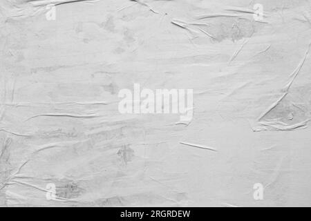 Blank White Crumpled And Creased Paper Poster Texture Background
