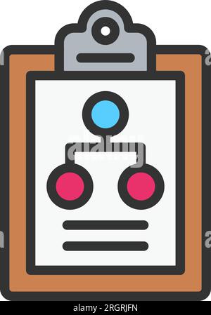 Flow Chart Icon image. Suitable for mobile application. Stock Vector