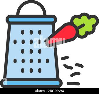 Grater Icon image. Suitable for mobile application. Stock Vector