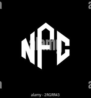NFC letter logo design with polygon shape. NFC polygon and cube shape ...