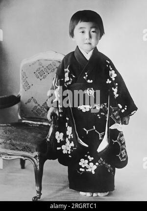 Tokyo, Japan:  December 26, 1928 japanese Princess Shigeko Teruno-Miya, oldest daughter of Emperor Hirohito, on her third birthday. Stock Photo