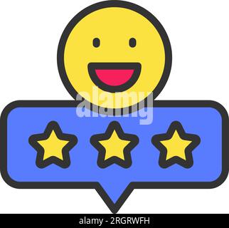 Good Review Icon image. Suitable for mobile application. Stock Vector