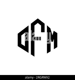 OFM letter logo design with polygon shape. OFM polygon and cube shape ...