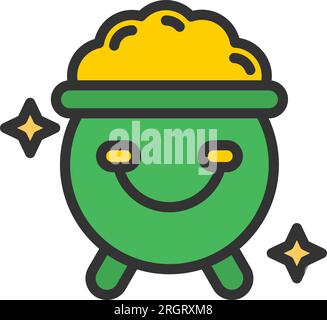 Gold Pot Icon image. Suitable for mobile application. Stock Vector