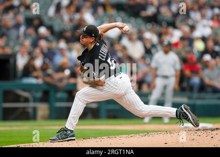 Chicago, USA. 09th Aug, 2023. New York Yankees catcher Kyle Higashioka (66)  warms up during a MLB regular season game between the New York Yankees and  Chicago White Sox, Wednesday, August 9