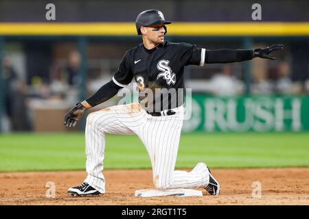 Chicago, USA. 09th Aug, 2023. New York Yankees catcher Kyle Higashioka (66)  warms up during a MLB regular season game between the New York Yankees and  Chicago White Sox, Wednesday, August 9