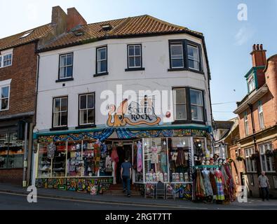 The exterior of the Squid Rock Boutique and gift shop in the seaside town of Whitby on the North Yorkshire coast Stock Photo