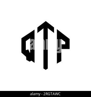 QTP letter logo design with polygon shape. QTP polygon and cube shape ...