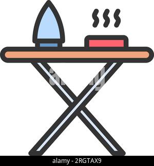 Ironing Board Icon image. Suitable for mobile application. Stock Vector