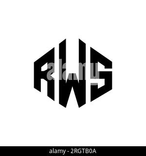 RWS letter logo design with polygon shape. RWS polygon and cube shape ...