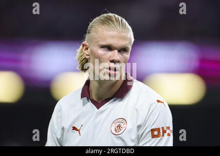 Erling Håland of Manchester City during the Premier League match Burnley vs Manchester City at Turf Moor, Burnley, United Kingdom. 11th Aug, 2023. (Photo by Mark Cosgrove/News Images) in, on 8/11/2023. (Photo by Mark Cosgrove/News Images/Sipa USA) Credit: Sipa USA/Alamy Live News Stock Photo