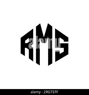 RMS letter logo design with polygon shape. RMS polygon and cube shape ...
