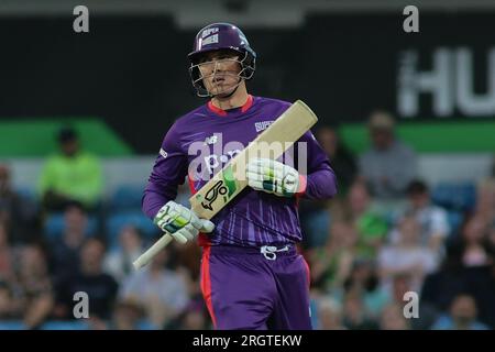 Clean Slate Headingley Stadium, Leeds, West Yorkshire, UK. 11th Aug, 2023. Northern Superchargers v Oval InvincibleÕs during the Hundred Double Header at Clean Slate Headingley Stadium. Tom Banton of Northern Superchargers batting Credit: Touchlinepics/Alamy Live News Stock Photo