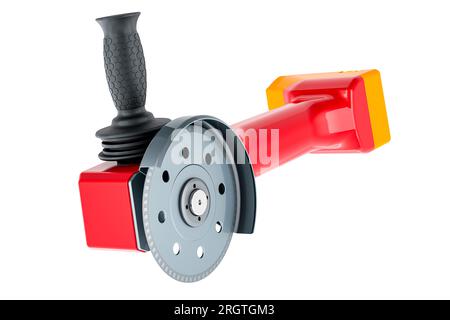 Disc grinder, angle grinder. 3D rendering isolated on white background Stock Photo