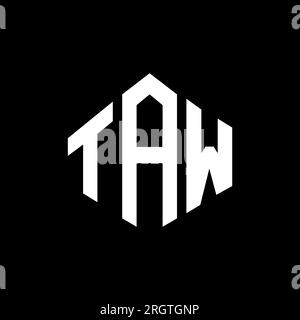 TAW letter logo design with polygon shape. TAW polygon and cube shape ...