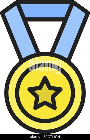 Medal Award Icon image. Suitable for mobile application. Stock Vector
