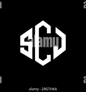 SCJ letter logo design with polygon shape. SCJ polygon and cube shape ...