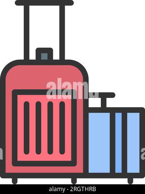 Luggage Icon image. Suitable for mobile application. Stock Vector